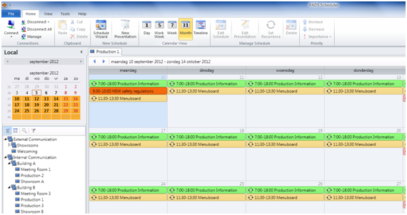 PADS Scheduler Interface